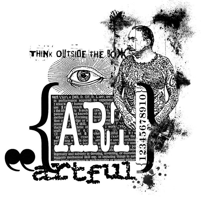 #1930 - Tattoo Man - Collage/Man